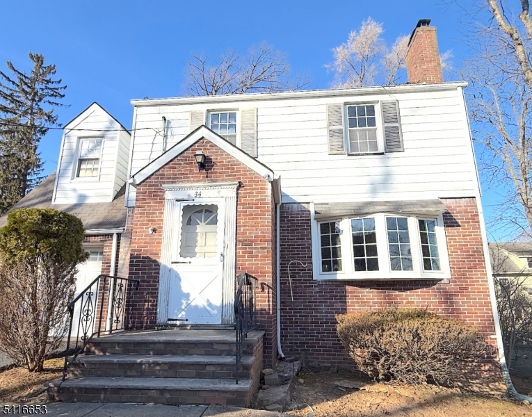a front view of a house
