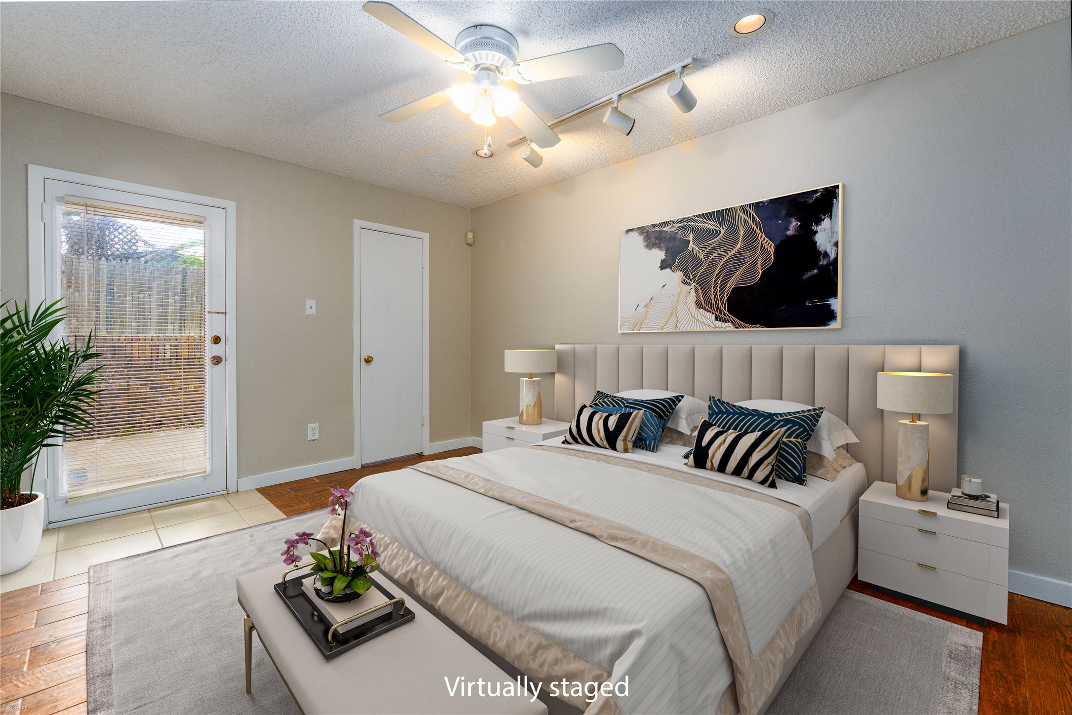 1748 Ohlen Road, Unit 3 Austin, TX 78757 - Photo 7 of 30 Downstairs primary bedroom with access to patio