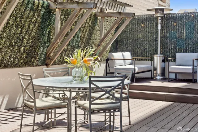 a view of balcony and patio