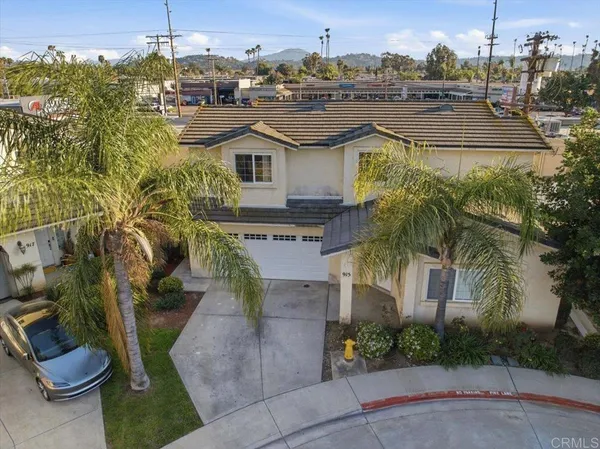 an aerial view of multiple house