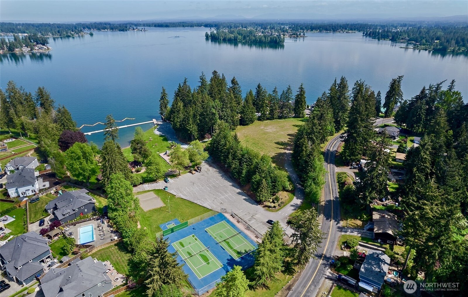 17018 45th Street East Lake Tapps, WA 98391 - Photo 38 of 40 a view of a lake with a lake
