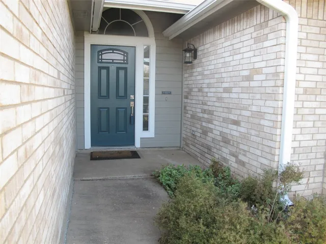 a view of front door of house