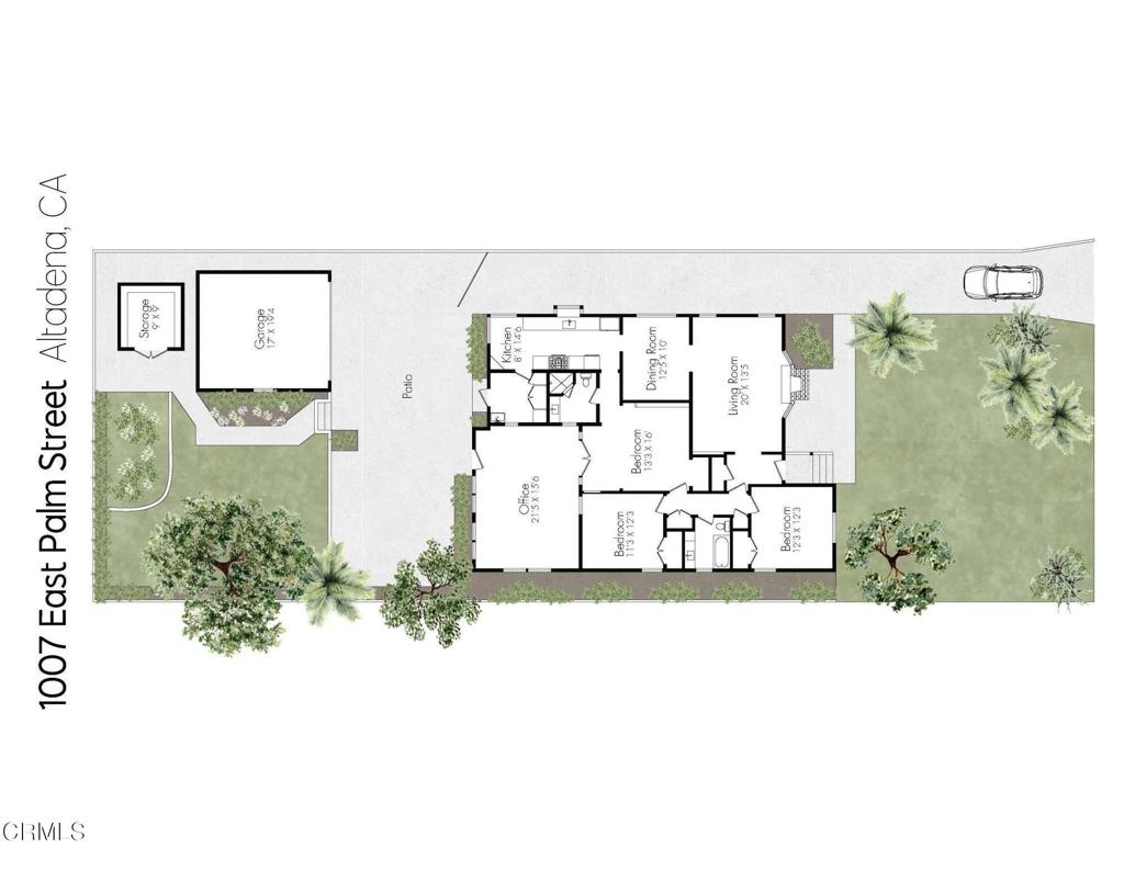 1007 East Palm Street Altadena, CA 91001 - Photo 20 of 20 Palm Street Floor Plan