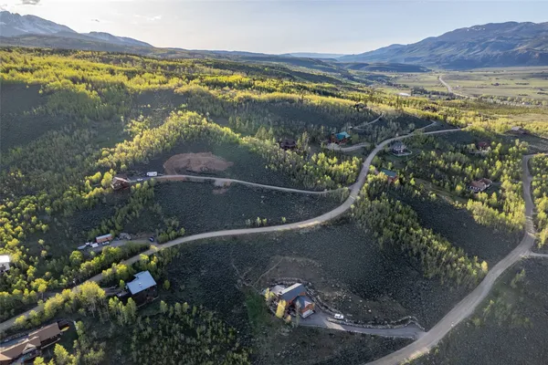 a view of a lake from a city