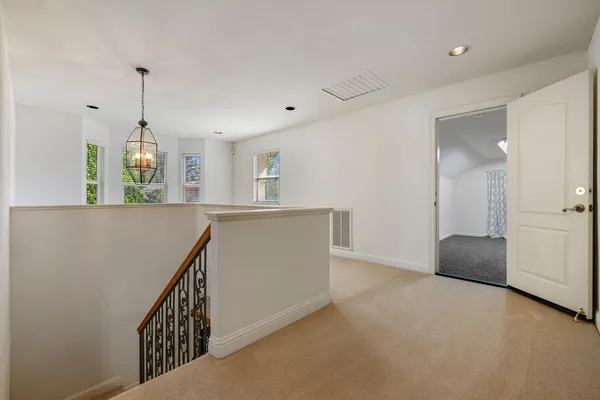an empty room with an entryway