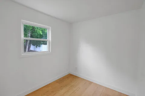 an empty room with a window