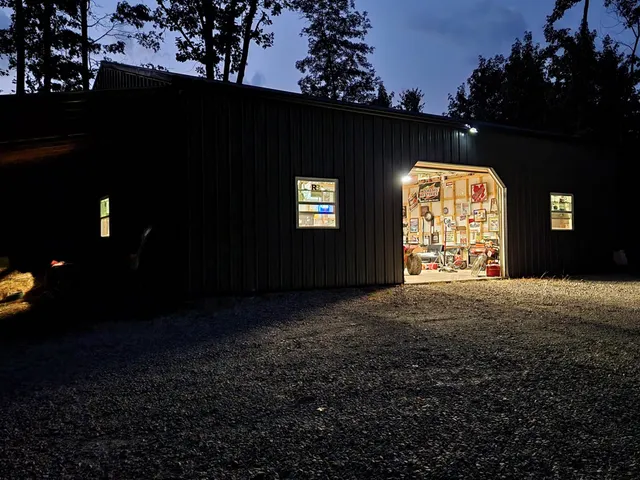a view of outdoor space with lots of green space