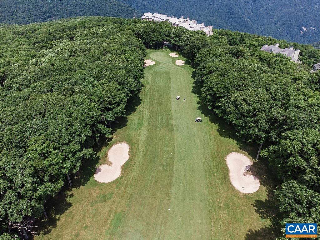 91 Bear Run Wintergreen, VA 22967 - Photo 52 of 54 a aerial view of a house with a swimming pool and large trees