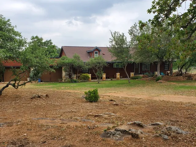 a view of a tree with a yard