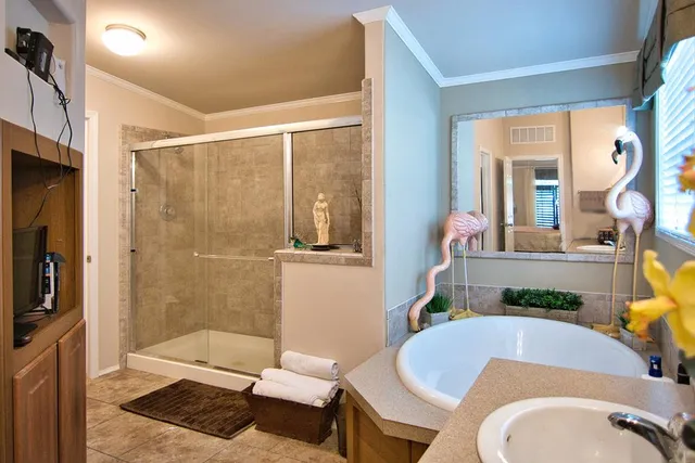 a view of a lake with beach