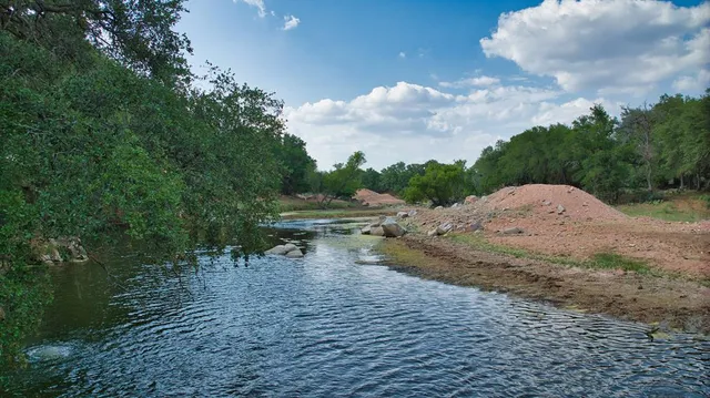 a view of a lake view with houses