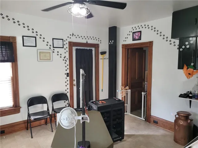 a view of livingroom with furniture and flat screen tv