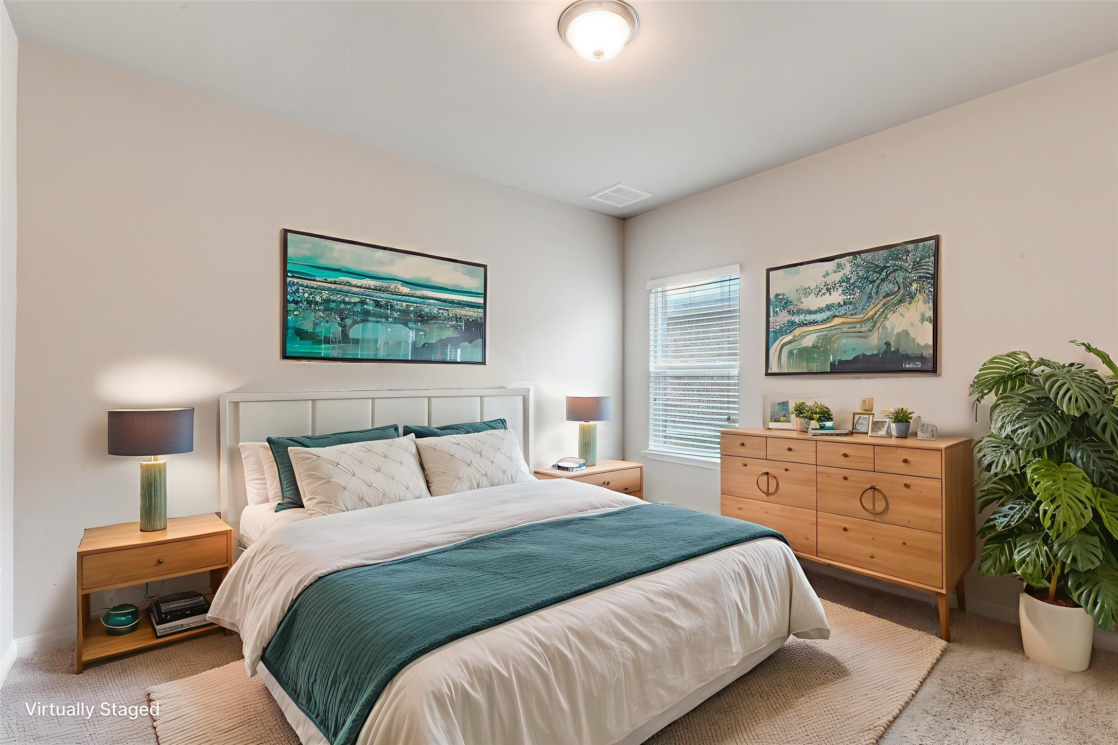 348 Shiner Lane Georgetown, TX 78626 - Photo 21 of 37 a bedroom with a bed and a painting on the wall