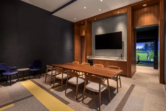 a room with stairs and a couch