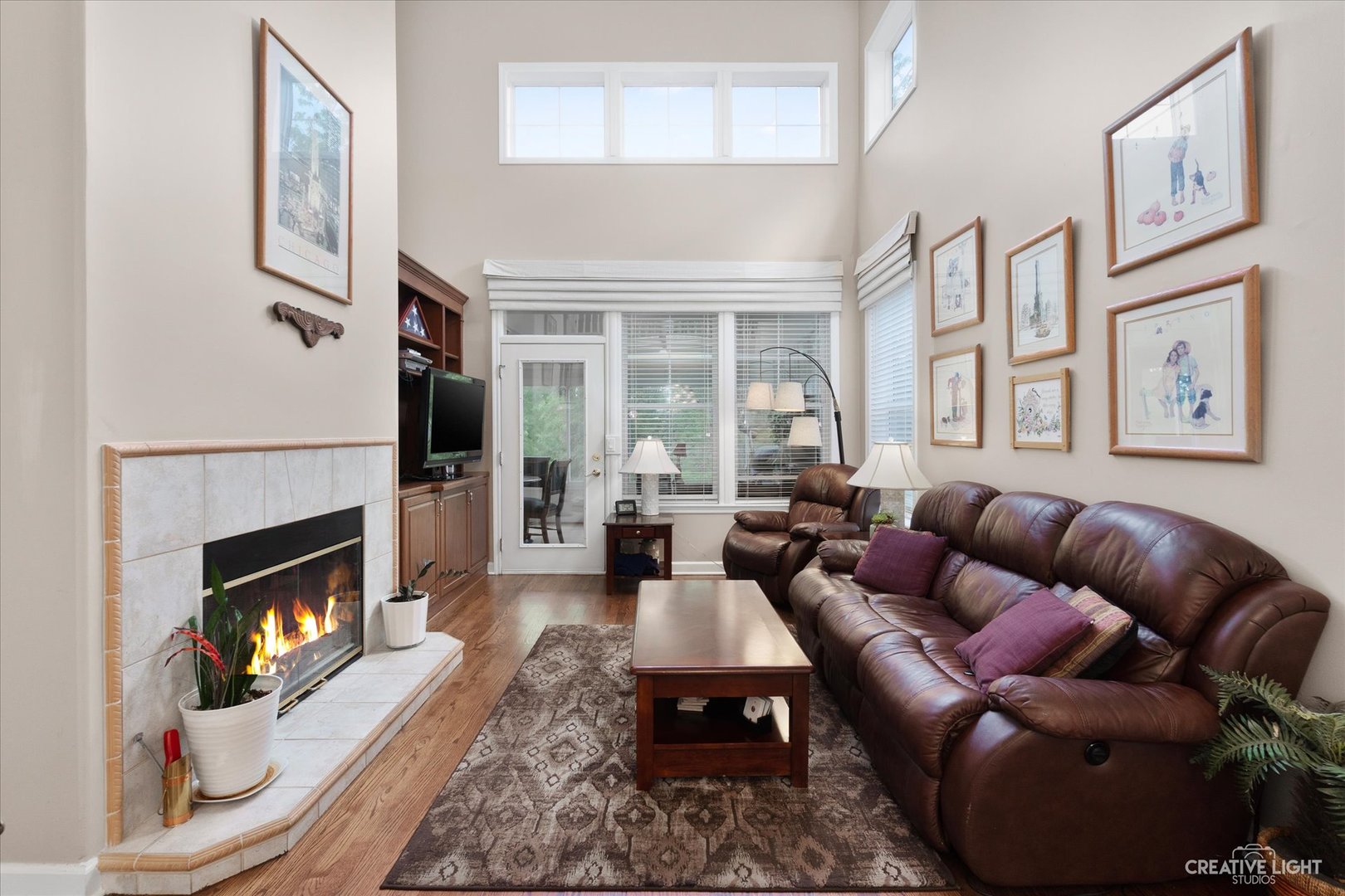 708 Viewpointe Drive St. Charles, IL 60174 - Photo 13 of 38 a living room with furniture large window and a fireplace
