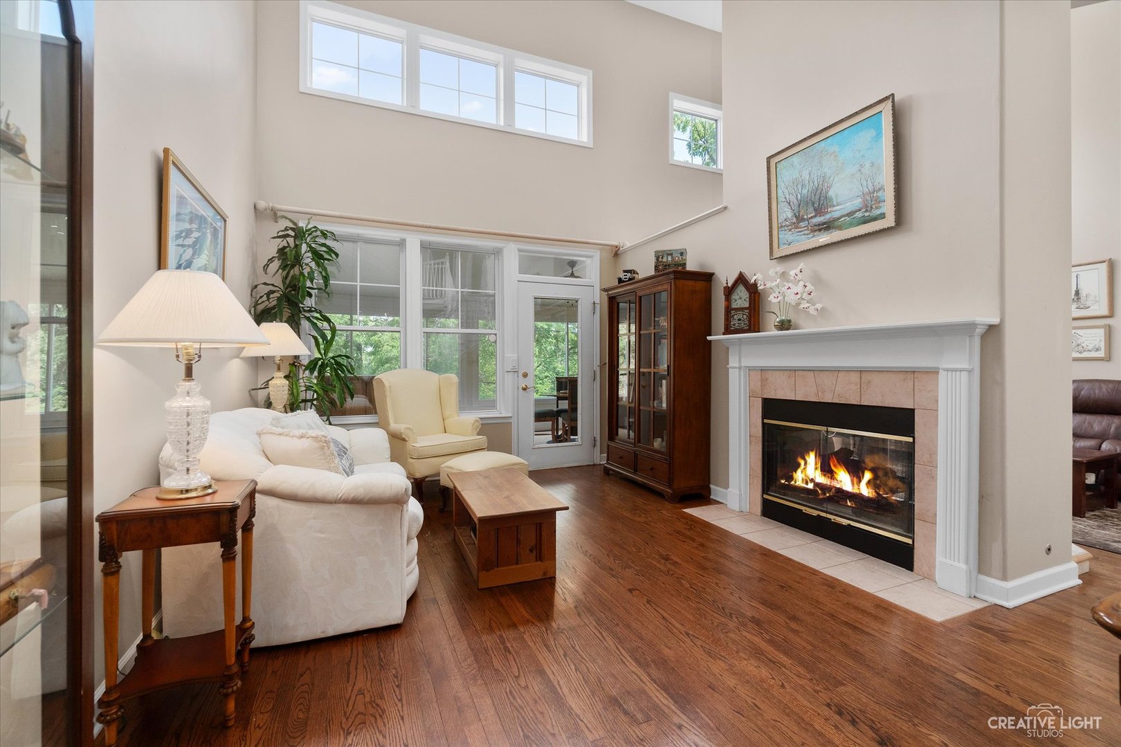 708 Viewpointe Drive St. Charles, IL 60174 - Photo 6 of 38 a living room with furniture and a fireplace