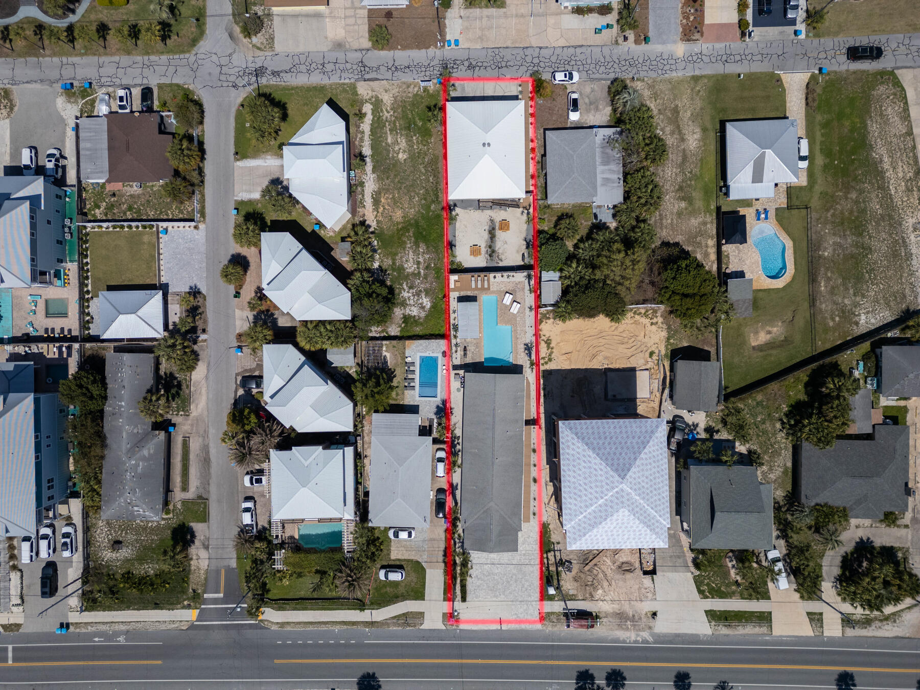 21924 Front Beach Road Panama City Beach, FL 32413 - Photo 6 of 120 an aerial view of houses with outdoor space and parking