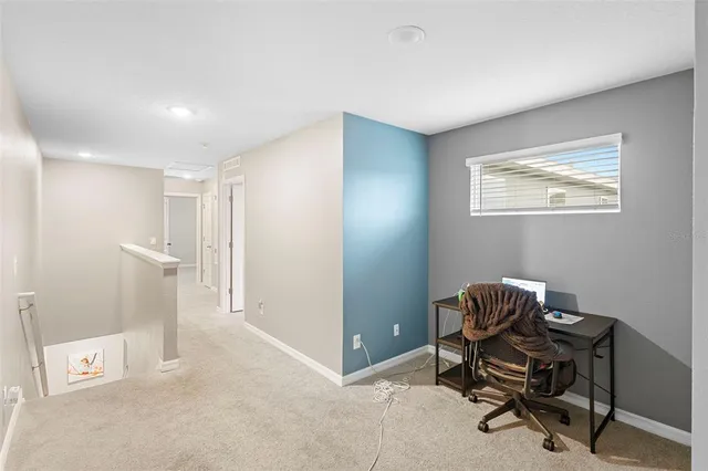 a view of workspace with entryway