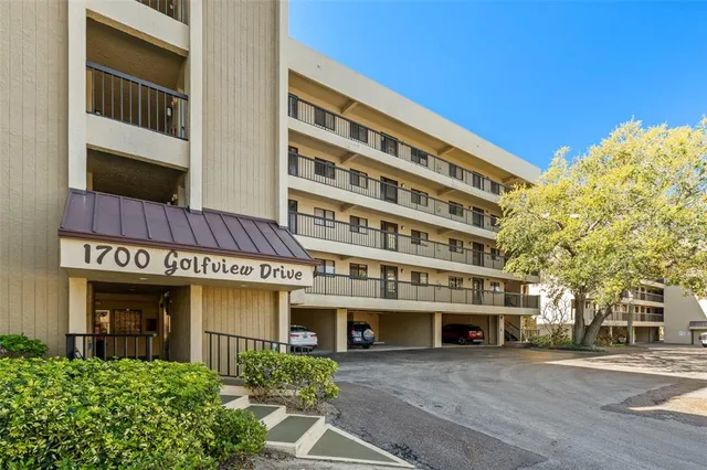 a front view of a building