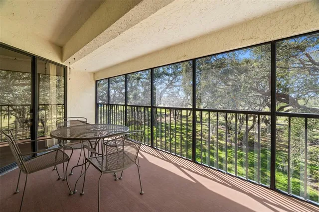 a view of a city from a balcony
