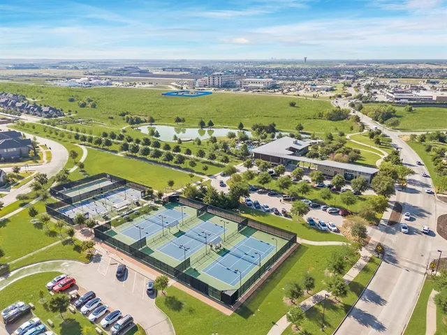 an aerial view of a city