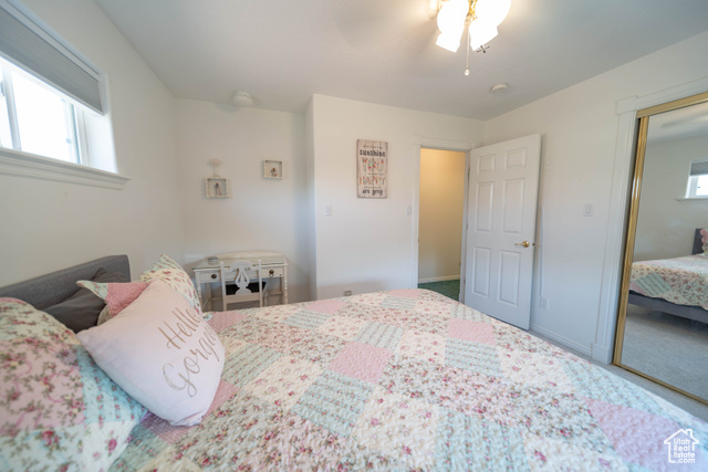 190 600 North Ferron, UT 84523 - Photo 38 of 85 Bedroom featuring a closet, carpet, and a ceiling fan