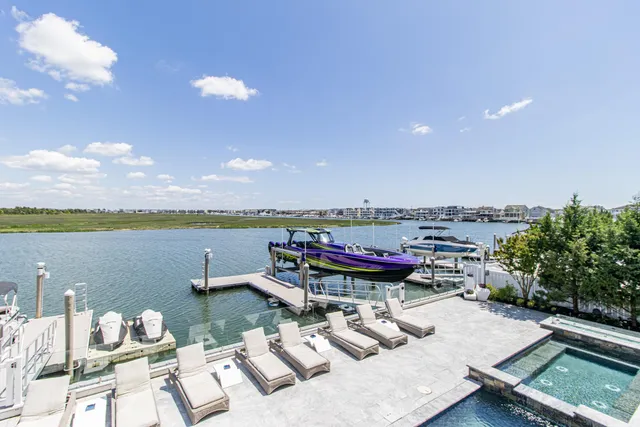 a view of a terrace with chairs