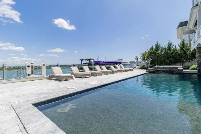 a view of a swimming pool and outdoor space