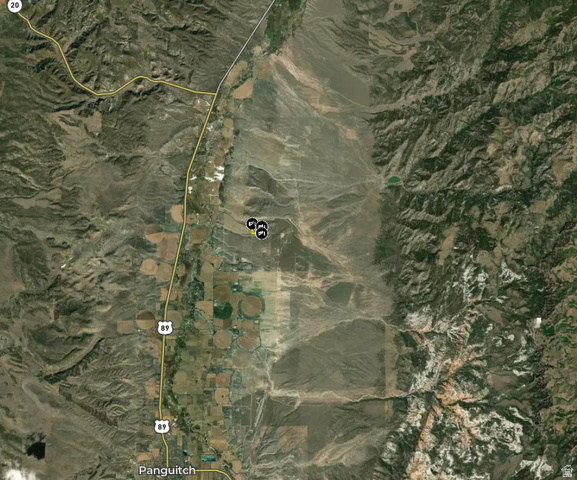 123 East Tbd 5000 Road North Panguitch, UT 84759 - Photo 51 of 54 Aerial Map. Displaying the property's location relative to geographical features and infrastructure