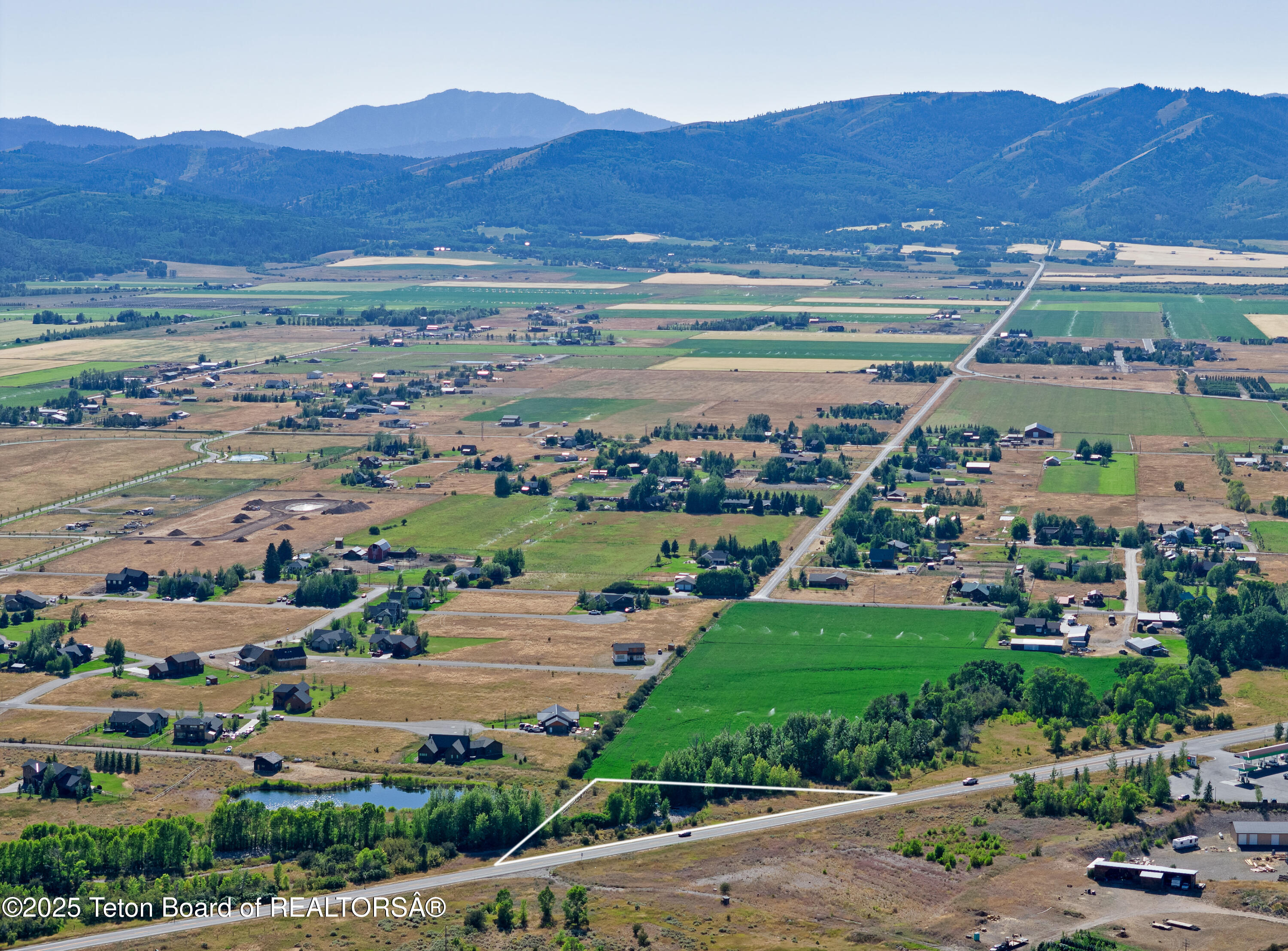 33 South Victor Id 83455 Victor, ID 83455 - Photo 15 of 29 Aerial approx lot lines to Pine Creek
