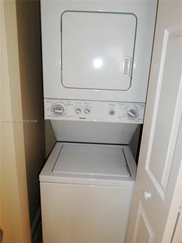 a close up view of washer and dryer