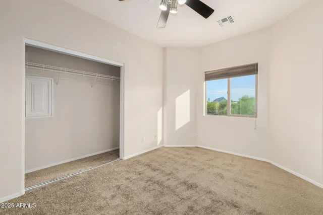 an empty room with a window