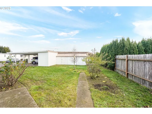 a view of a backyard