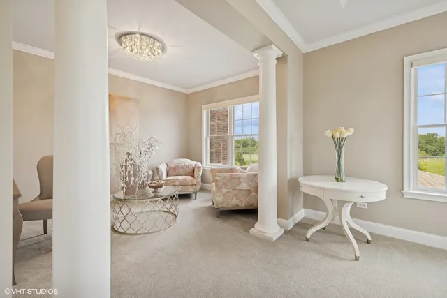 a bathroom with a granite countertop sink a large mirror and a shower