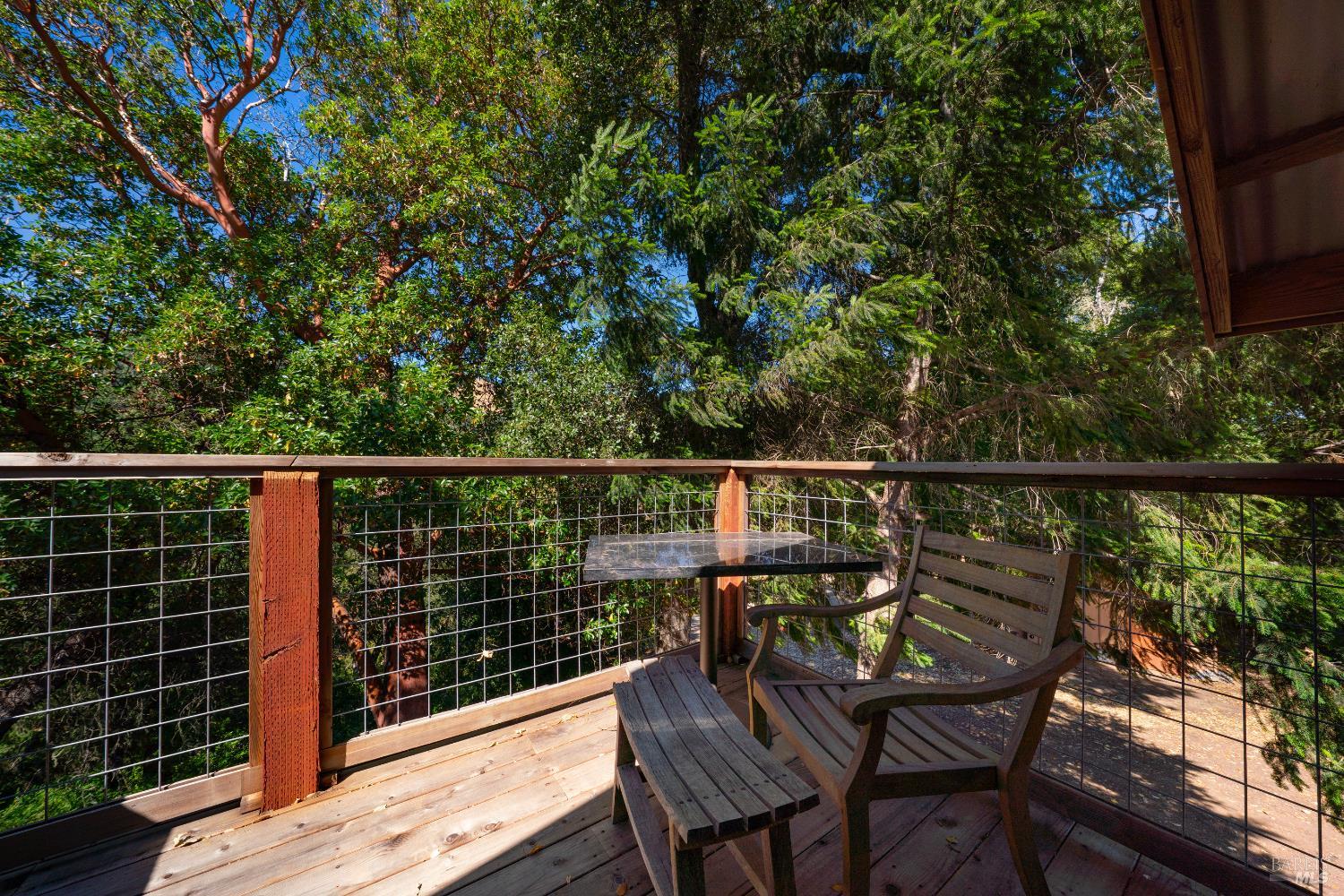 13635 Denmark Creek Road Boonville, CA 95415 - Photo 46 of 75 a view of a chair in a balcony