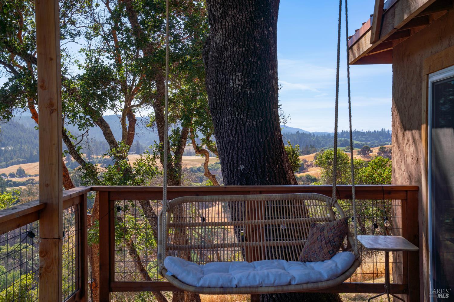 13635 Denmark Creek Road Boonville, CA 95415 - Photo 60 of 75 a view of a chair in a balcony
