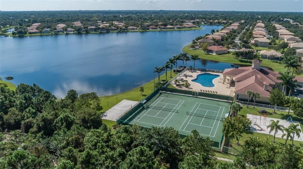5825 Spanish River Road Fort Pierce, FL 34951 - Photo 27 of 36 an aerial view of a house with a lake view