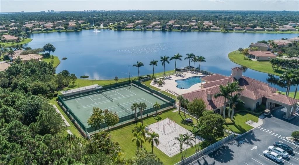 5825 Spanish River Road Fort Pierce, FL 34951 - Photo 28 of 36 an aerial view of a house with a lake view