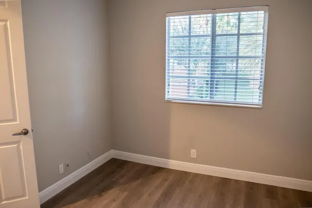 an empty room with a window