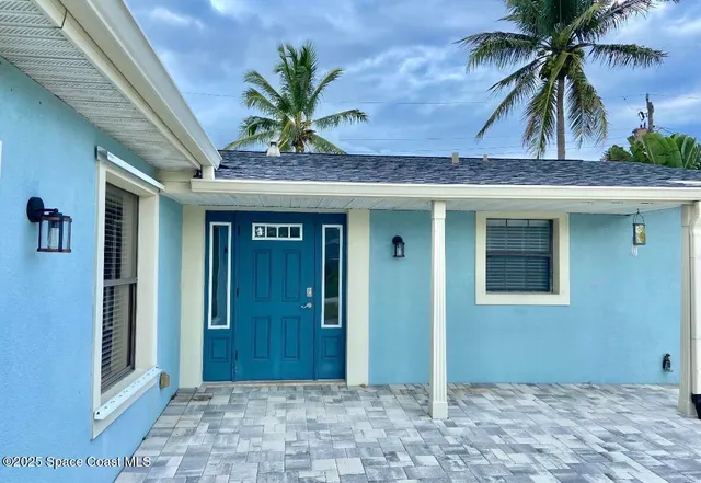 a front view of a house