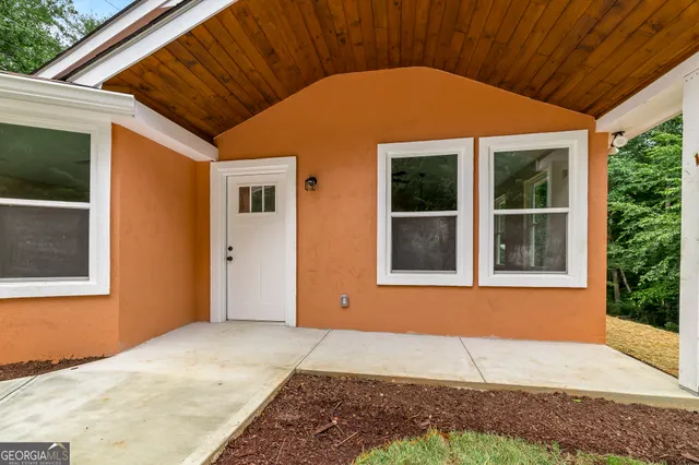 a front view of a house