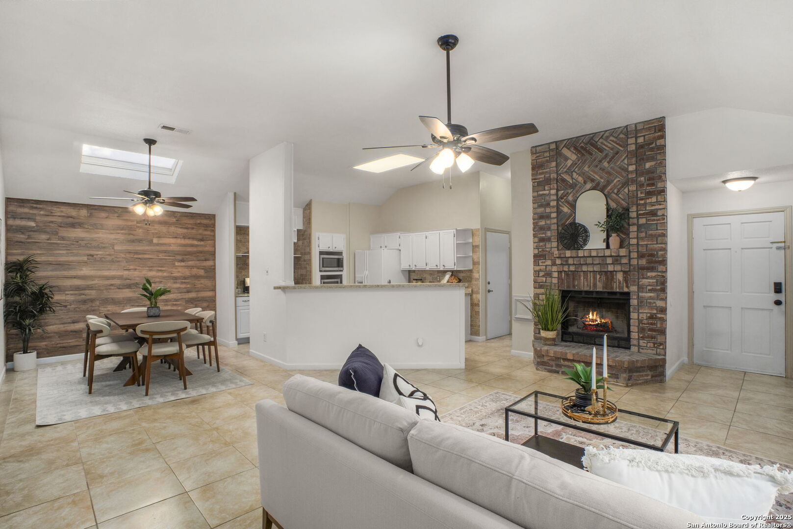 7562 Beaver Tree San Antonio, TX 78249 - Photo 8 of 30 a living room with furniture and a fireplace