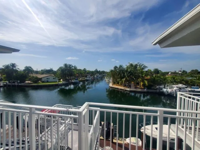 a view of city from a lake