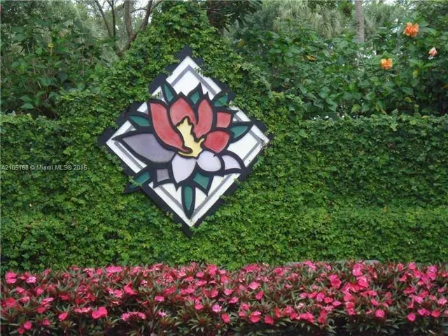 a view of a flower in a garden