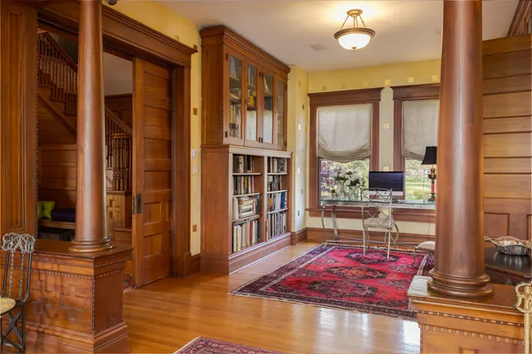 a kitchen with stainless steel appliances granite countertop a stove and cabinets