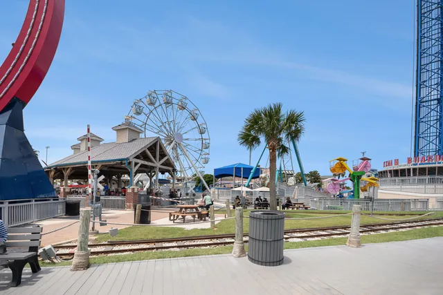 a table and chairs in the garden