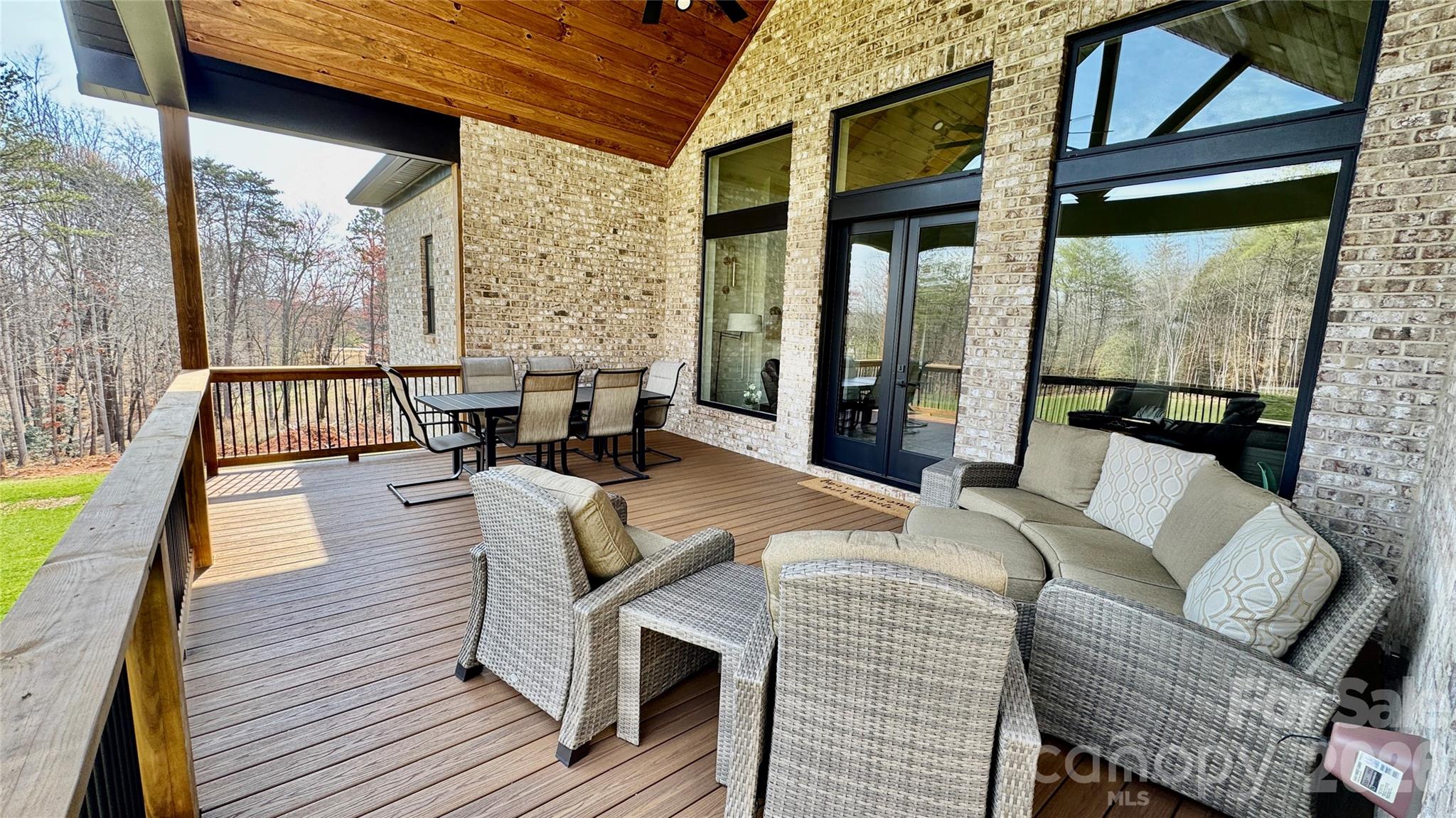 1360 Sain Road Hickory, NC 28602 - Photo 40 of 47 a balcony with furniture and wooden floor