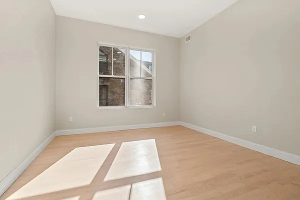 an empty room with a window