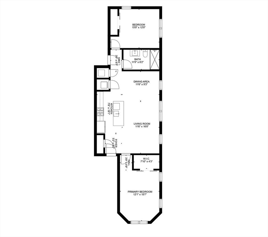 124 Warren Street, Unit 302 Boston, MA 02119 - Photo 20 of 24 a picture of a bench in floor plan