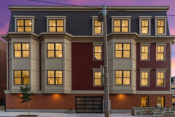 a front view of a residential apartment building